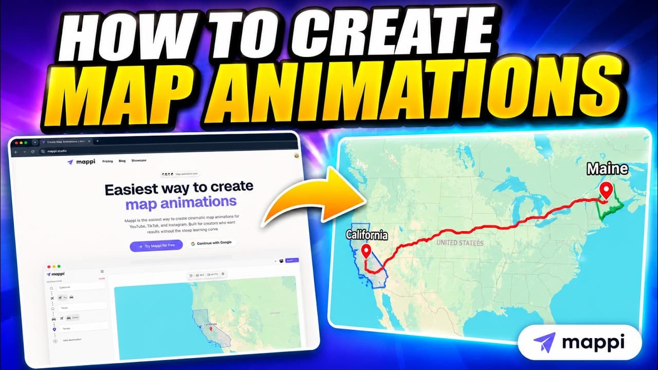 Video tutorial showing how to create a map animation in Mappi